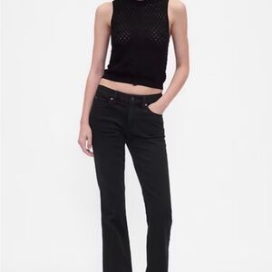 GAP Women's Black Straight Leg Jeans